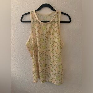 Popflex Active tank top. Size L. Peach color with flowers